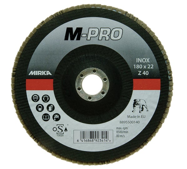 M-Pro 180x22 INOX A GLASF. 40